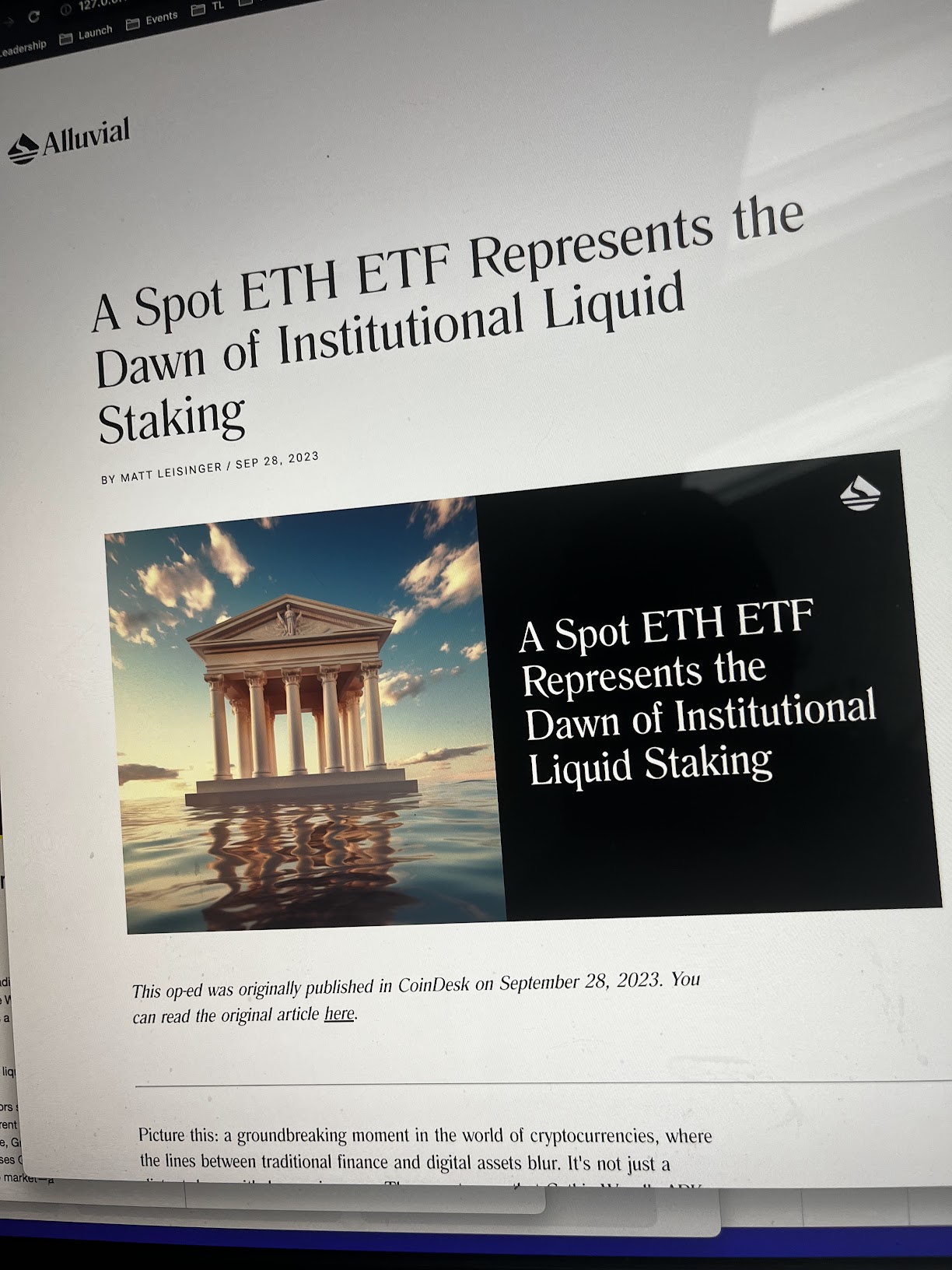 Under After • Made art for Matt's Op-Ed