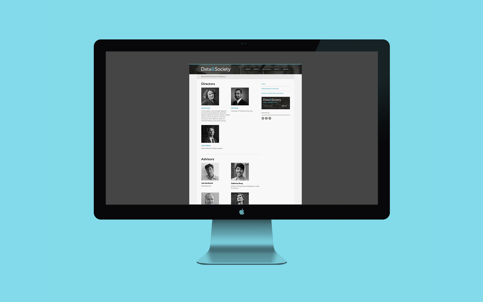 Data Society research institute website interior pages