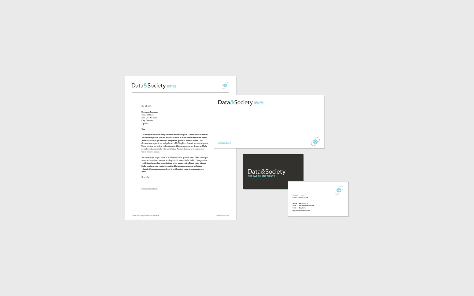 Data Society think tank website content layout and design