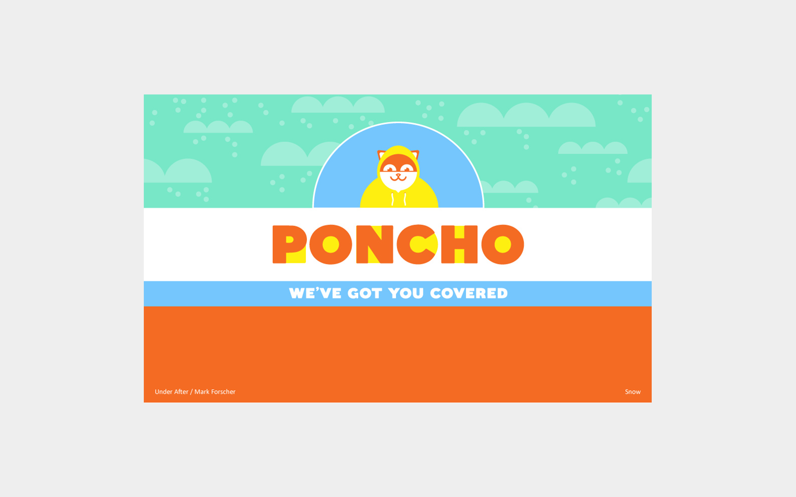 Poncho brand marketing materials and promotional design
