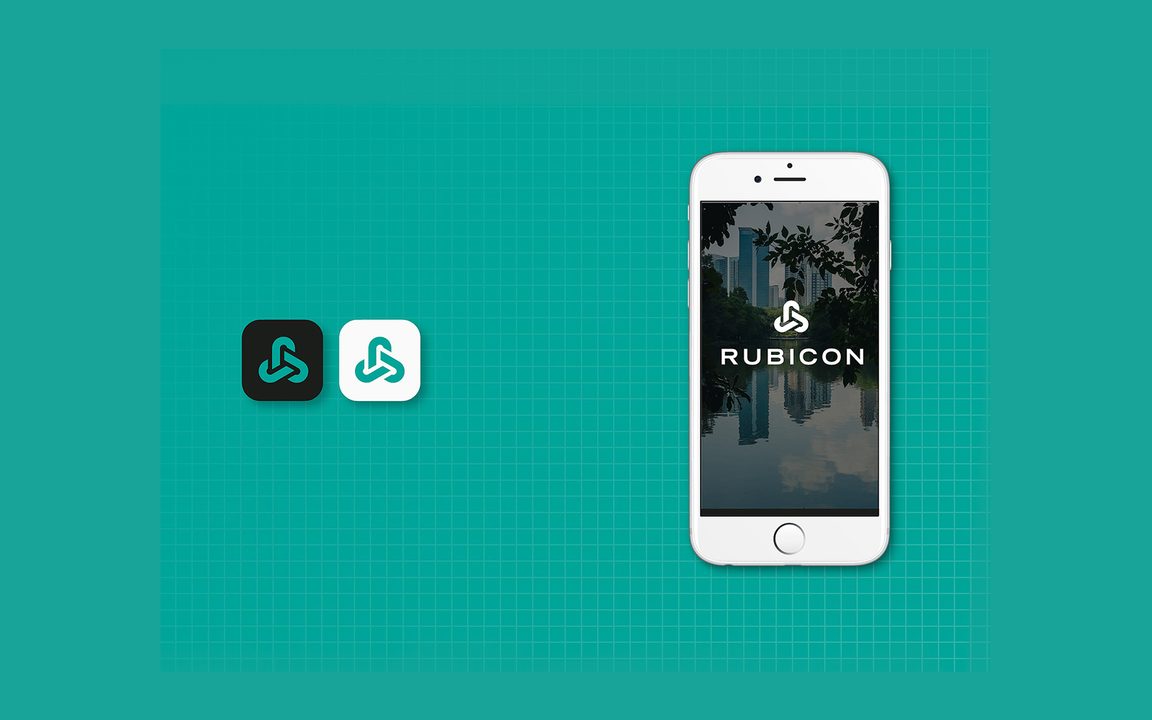 Rubicon logo variations and brand identity system
