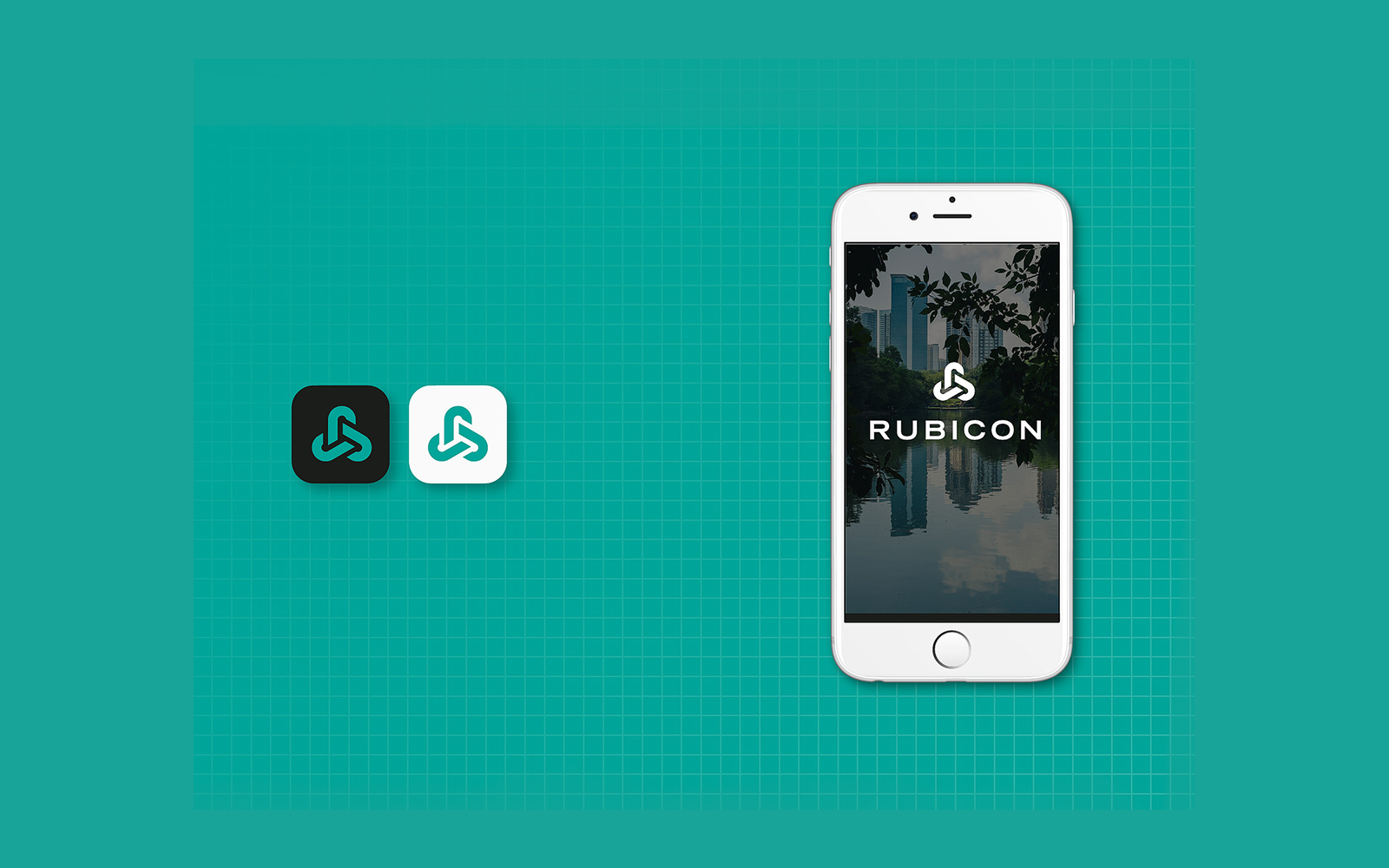 Rubicon logo variations and brand identity system