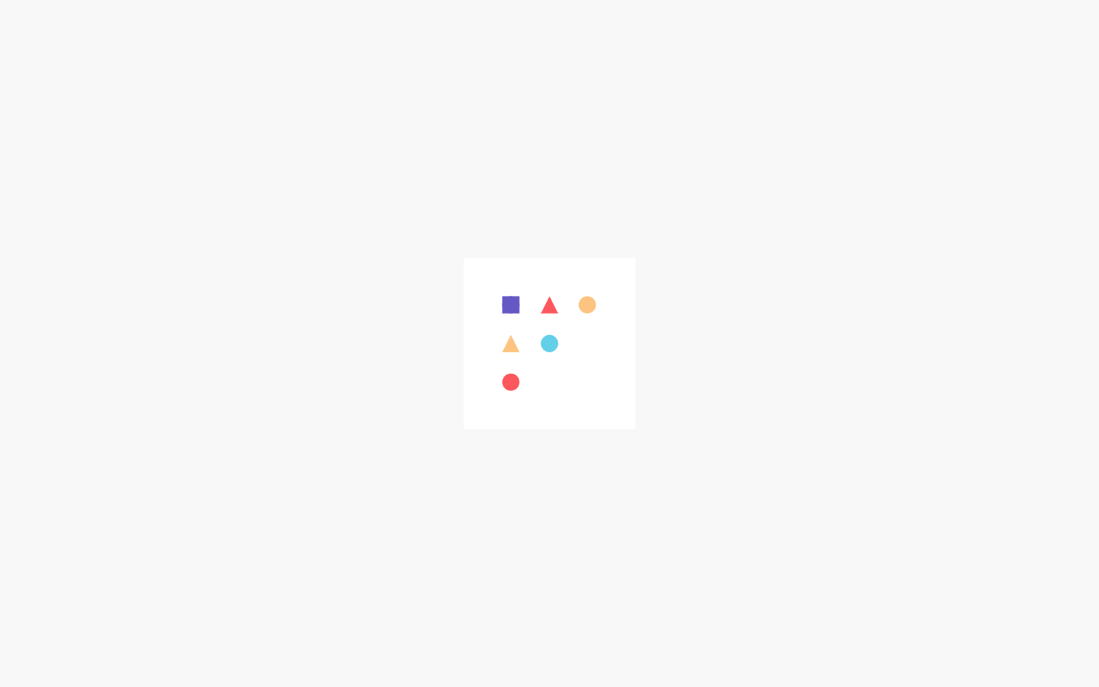 Fabric brand identity color palette showing blue, coral, green, and yellow accents with gray neutrals