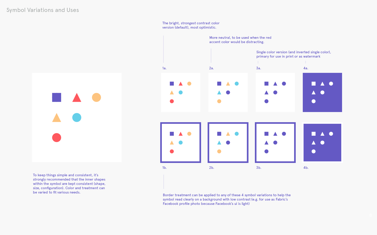 Fabric brand identity applied to business cards, app icons, and tote bags