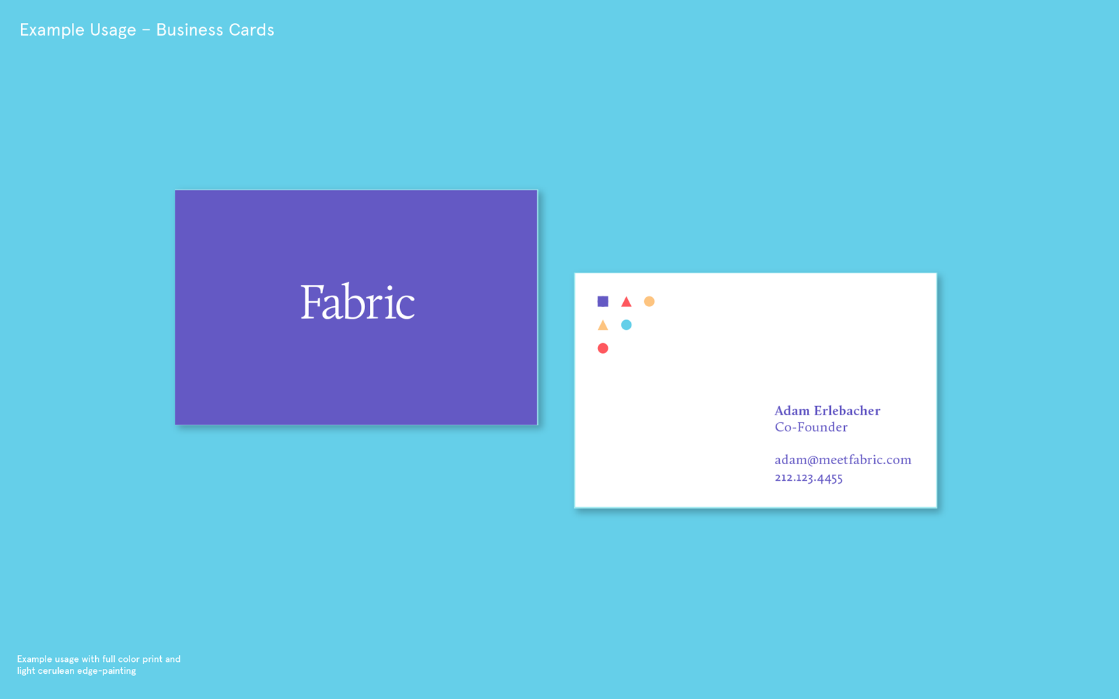 Fabric brand identity guidelines showing logo clearspace and usage specifications