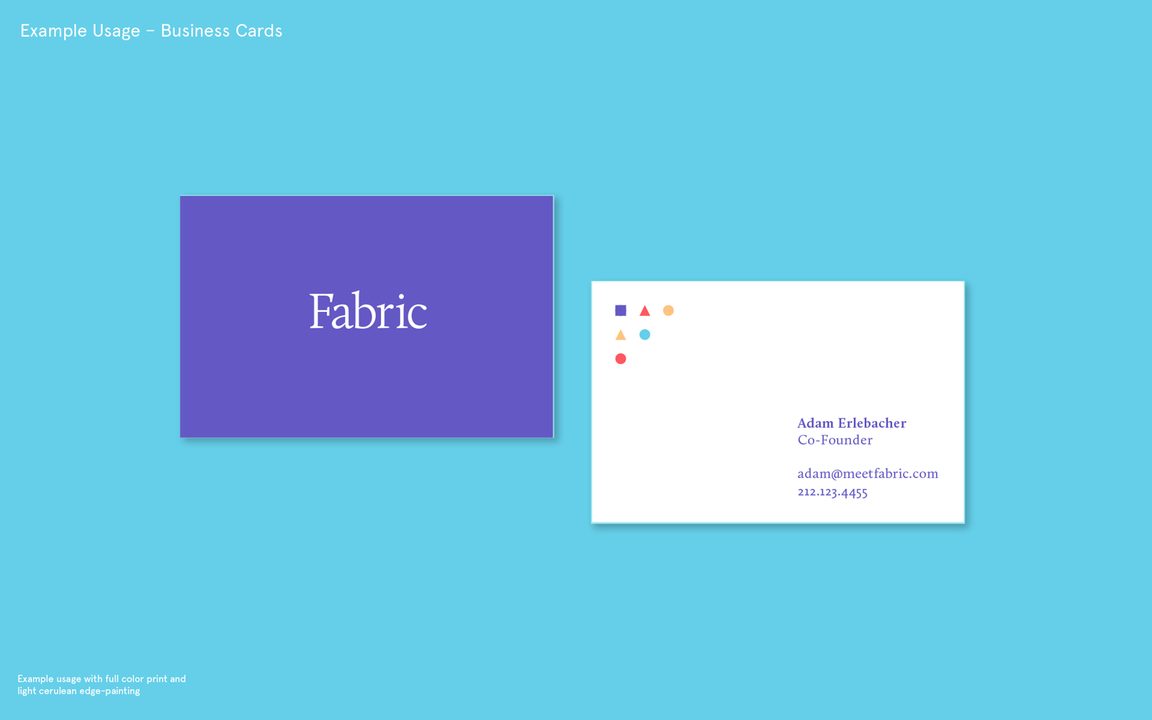 Fabric brand identity guidelines showing logo clearspace and usage specifications