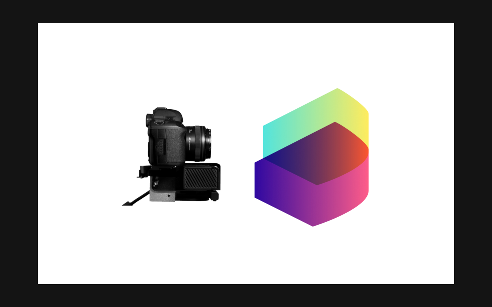 Depthkit brand symbol color variations showing cyan, magenta, and yellow gradients