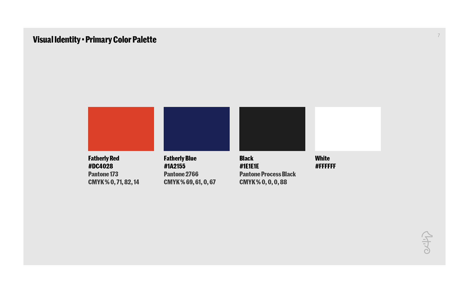 Fatherly brand color palette system