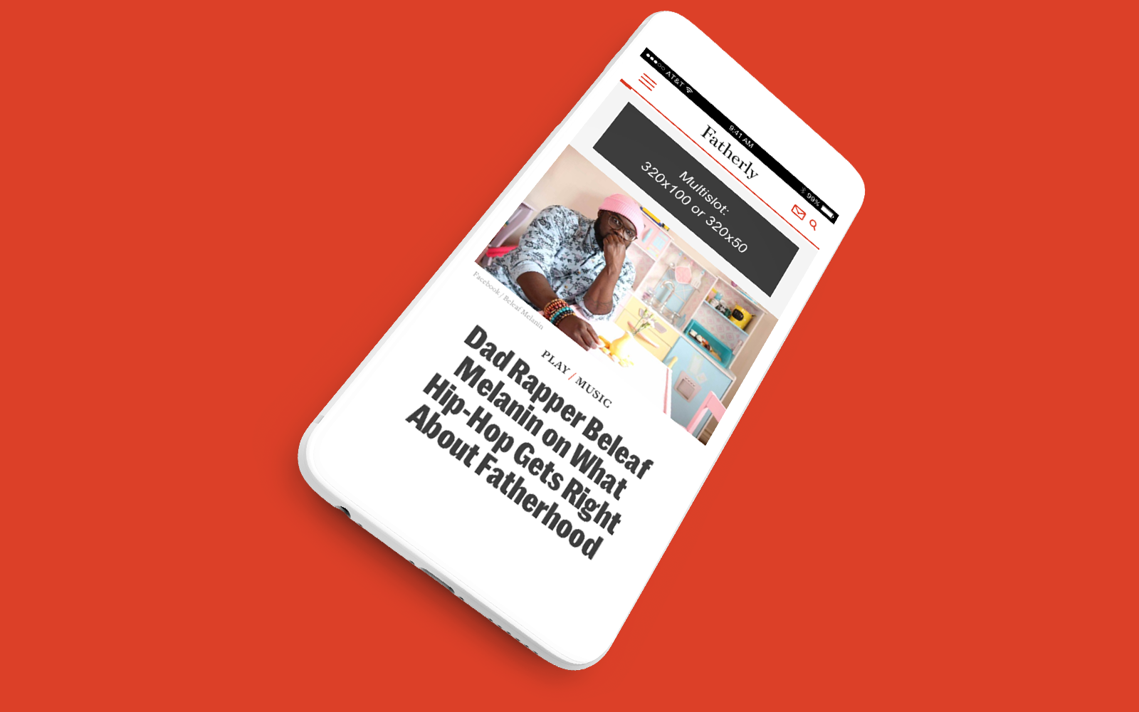 Fatherly mobile article page design