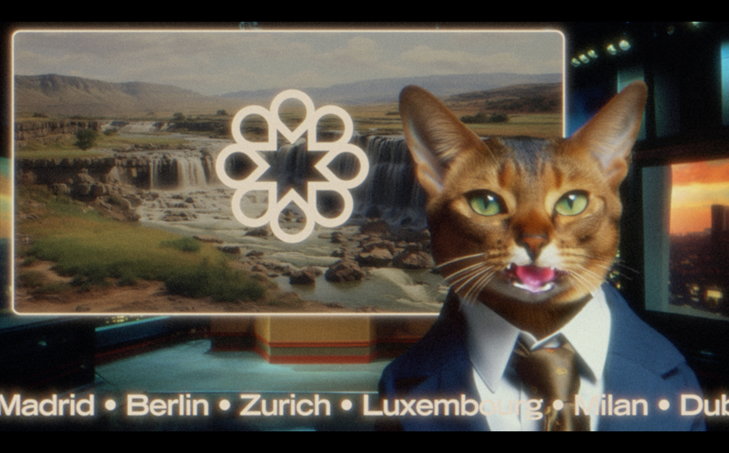 Mr. X studio environment showing mid-century modern furniture and broadcast setup