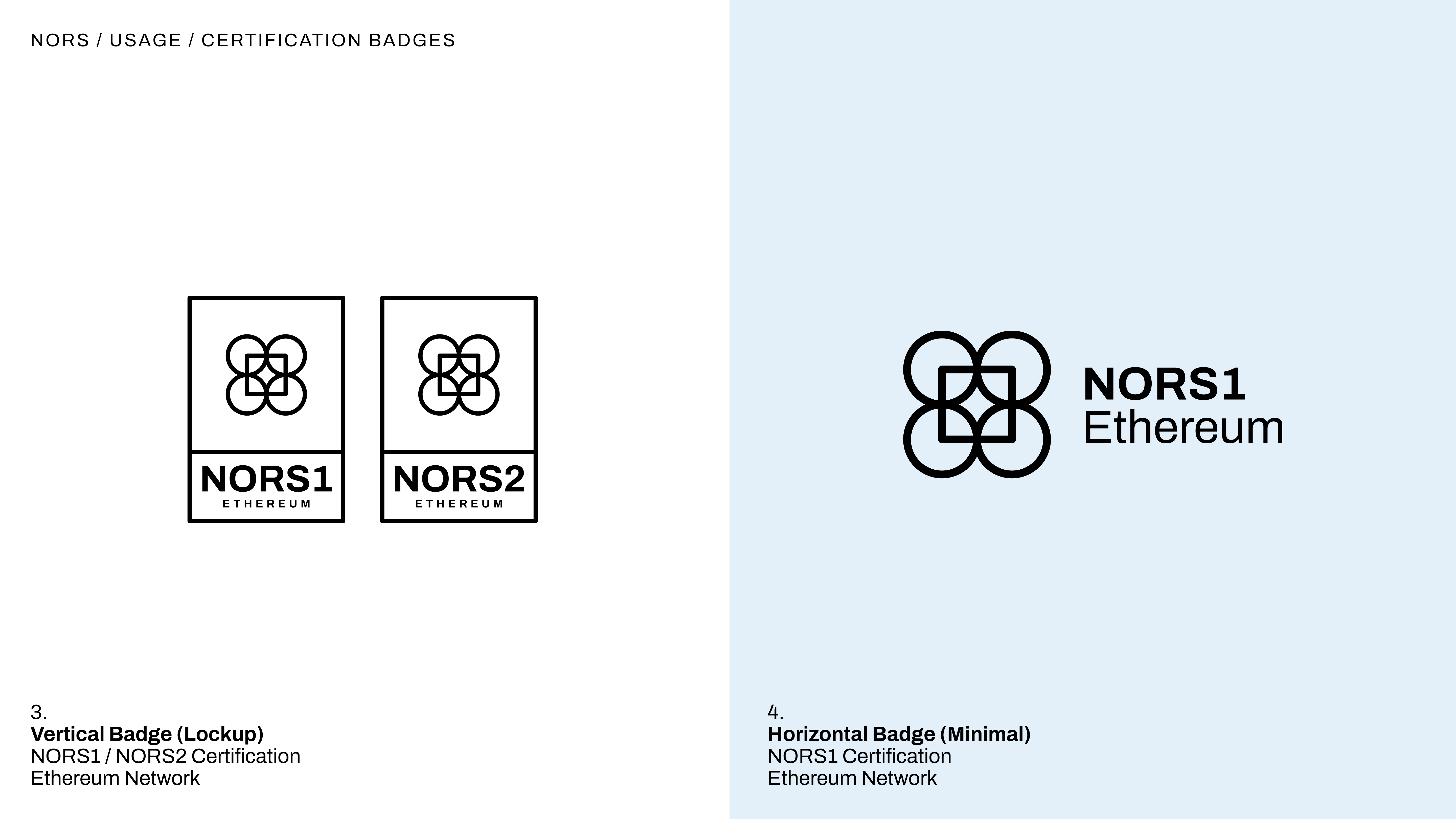 NORS certification badge implementation examples