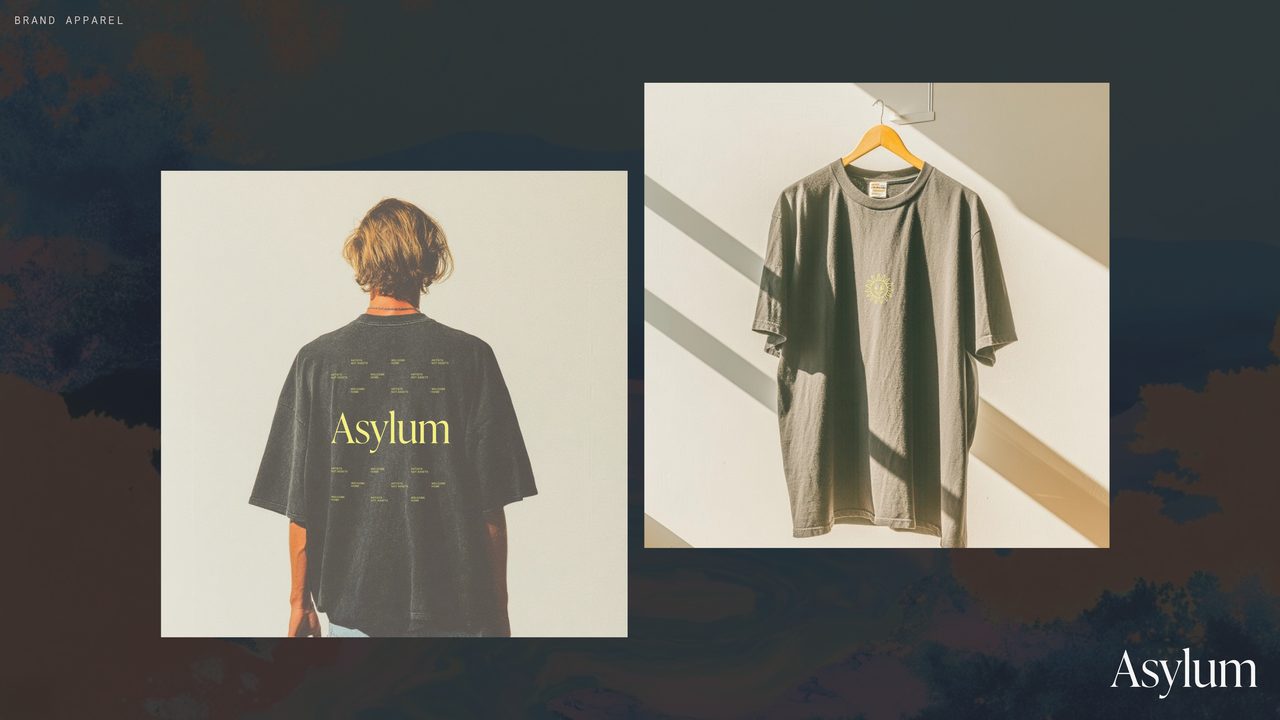 Asylum venture firm branded apparel and merchandise design