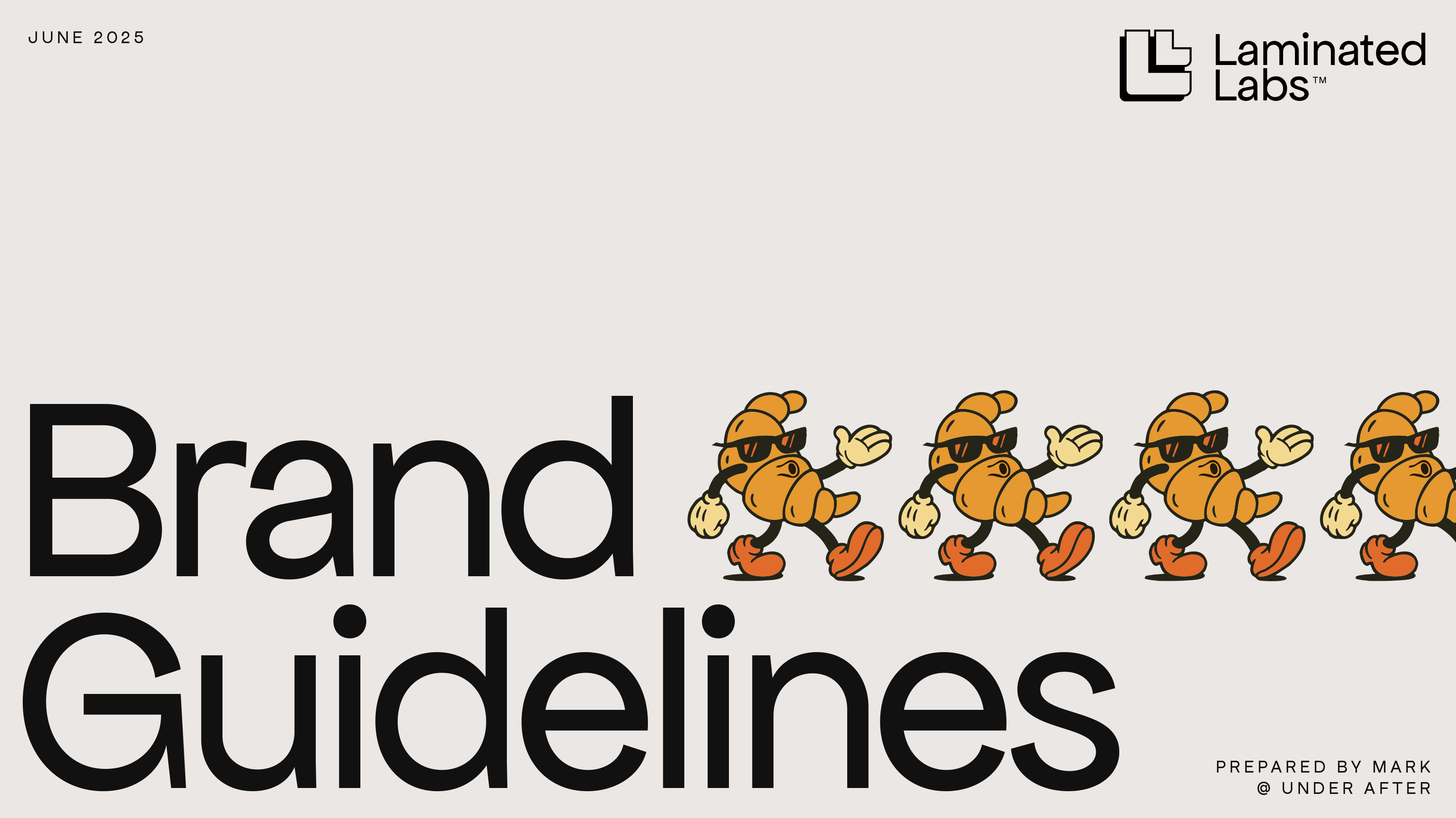 Laminated Labs brand guidelines