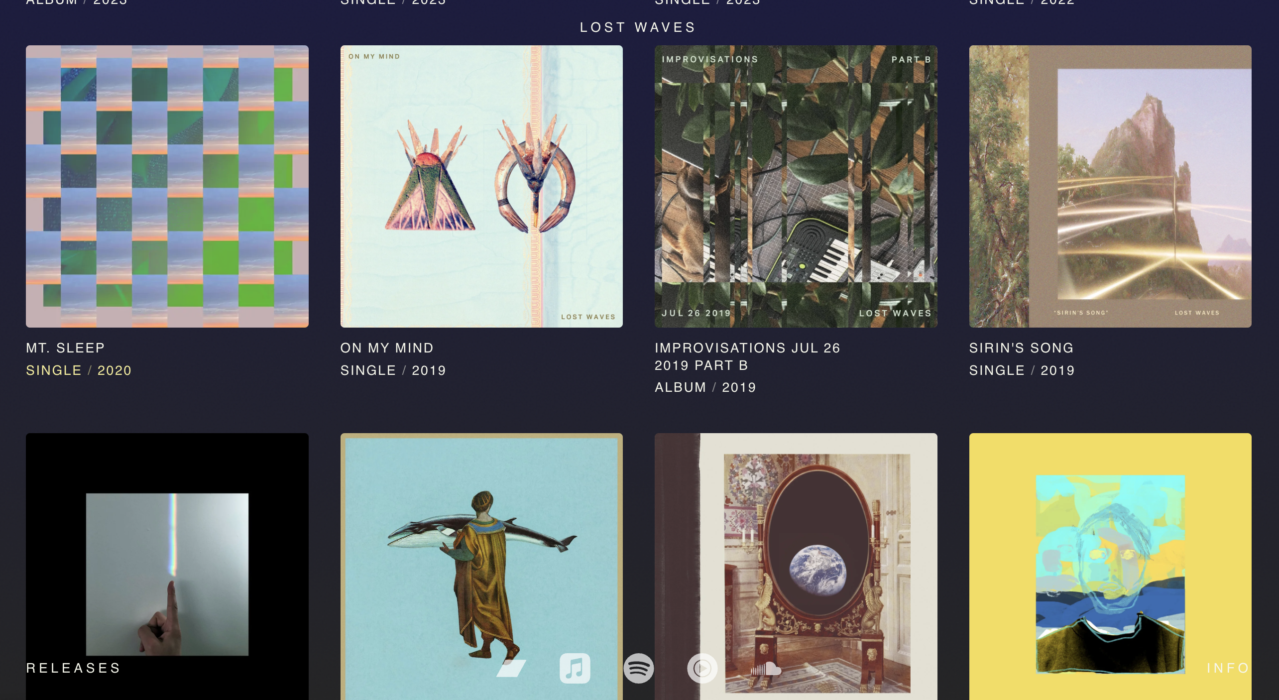 Lost Waves responsive design adapting to different viewport sizes