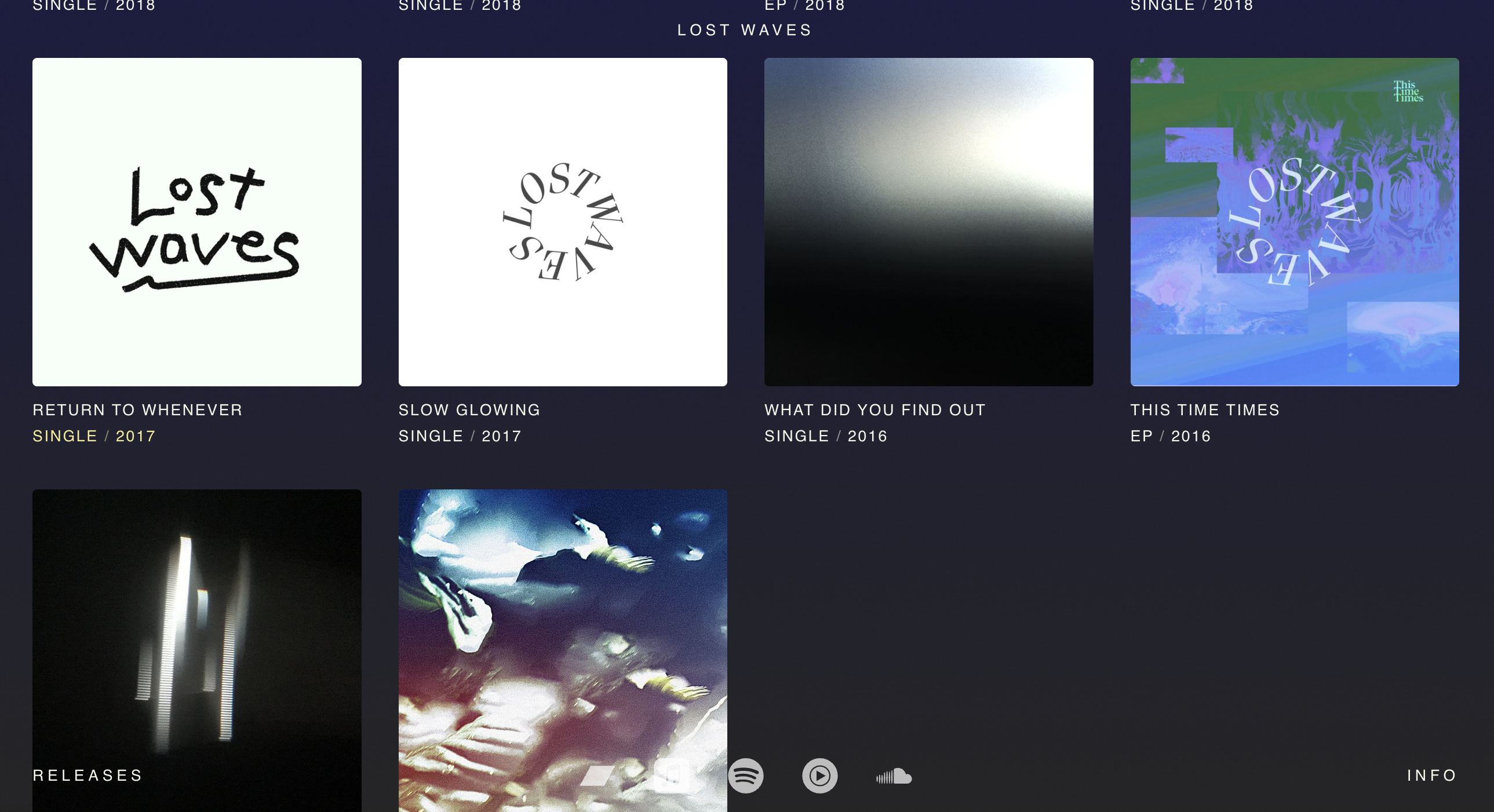 Lost Waves 2D fallback view for devices without WebGL support