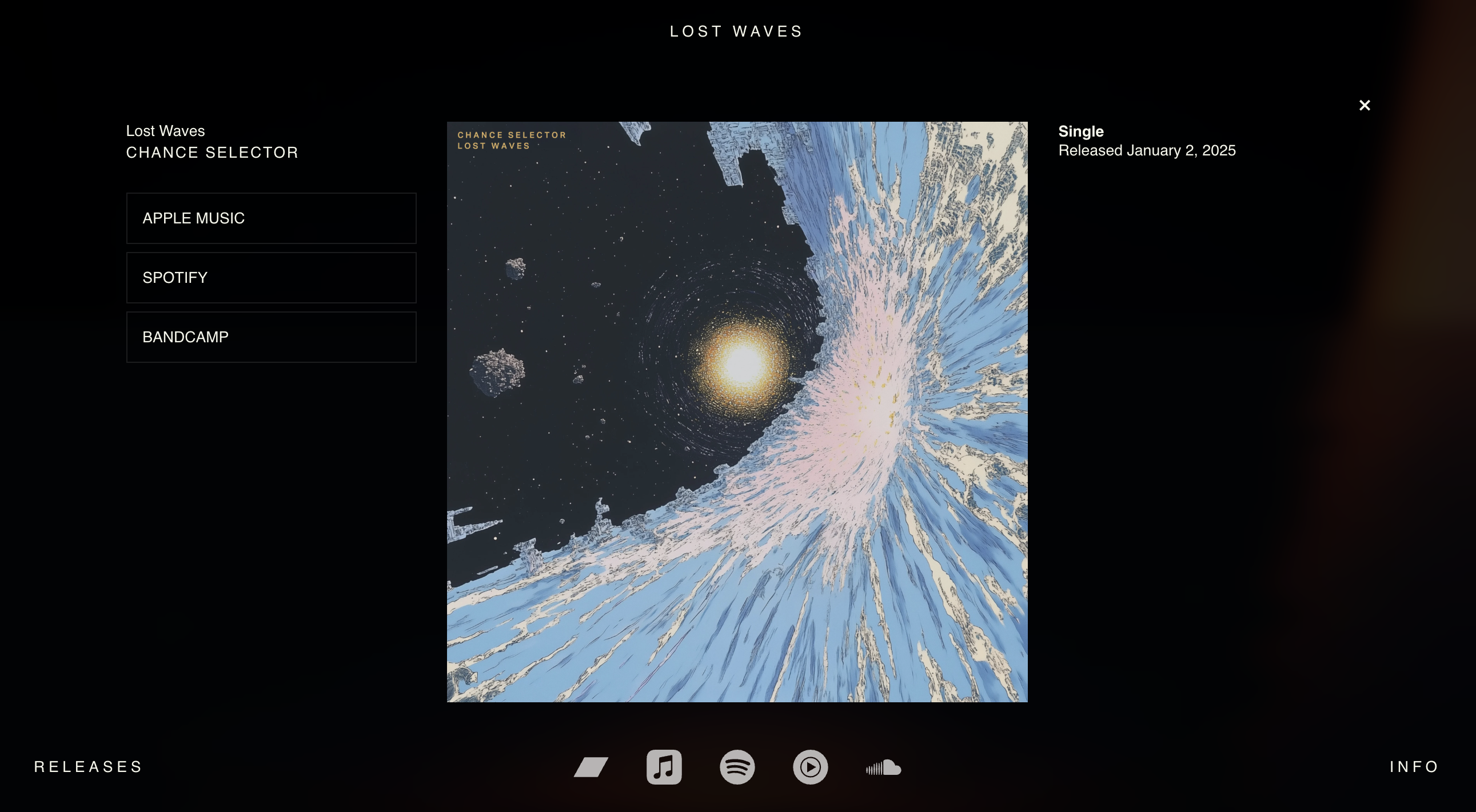 Lost Waves complete discography browsing experience