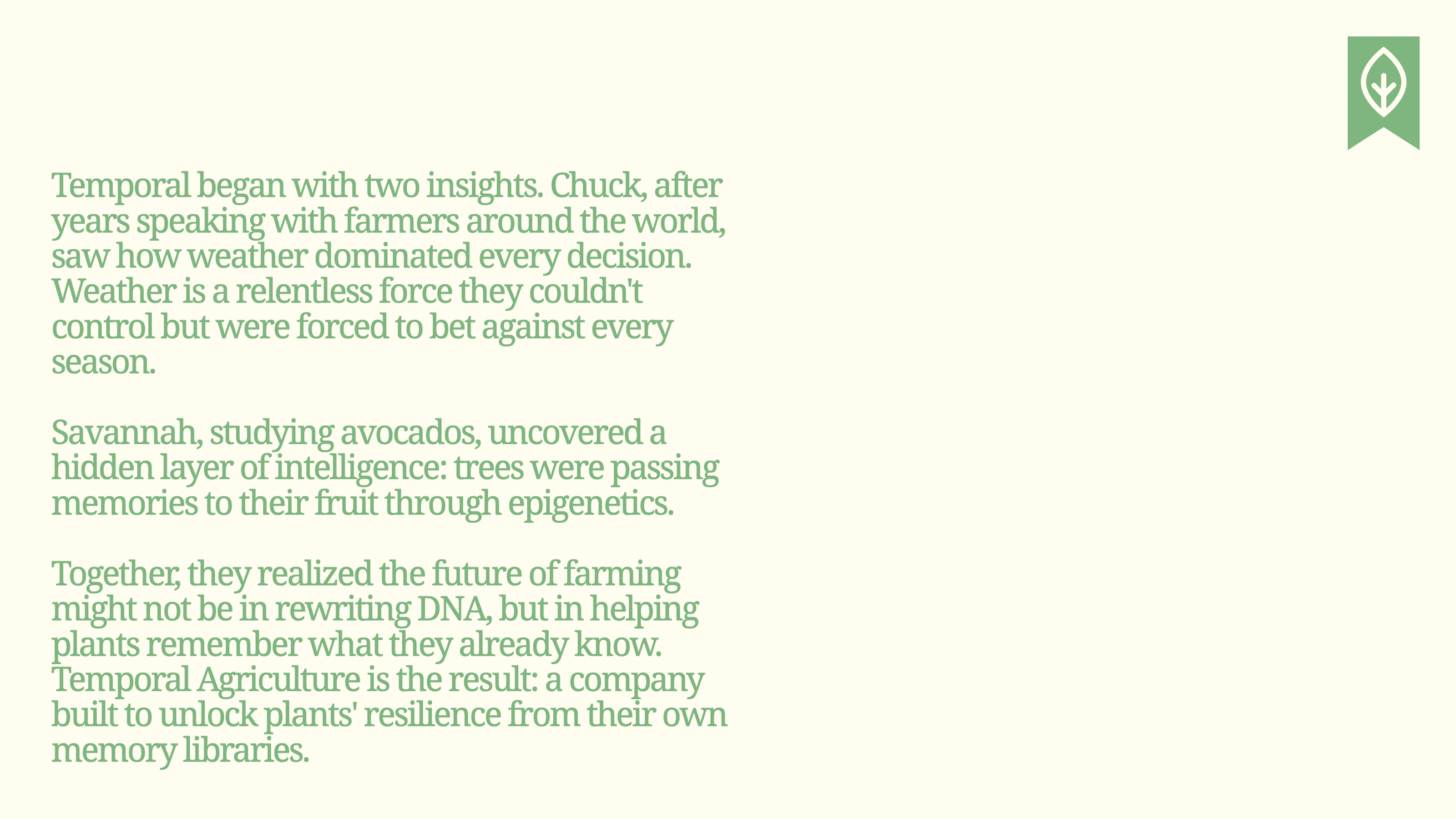 Temporal origin story typography using Noto Serif