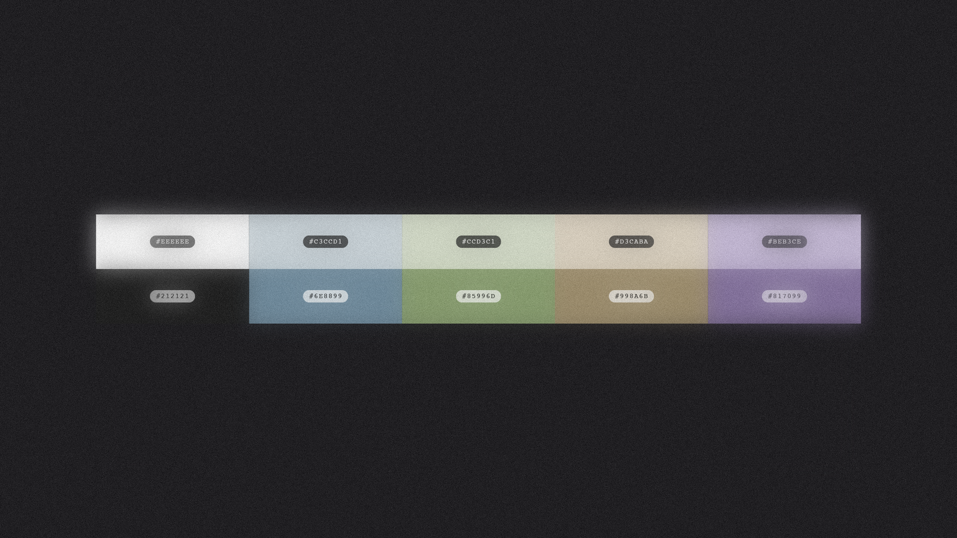 Numbers interface color palette swatches