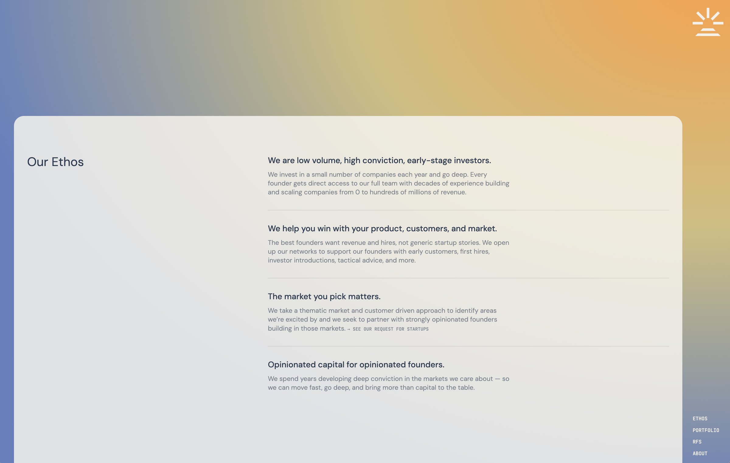 Pathlight website ethos section