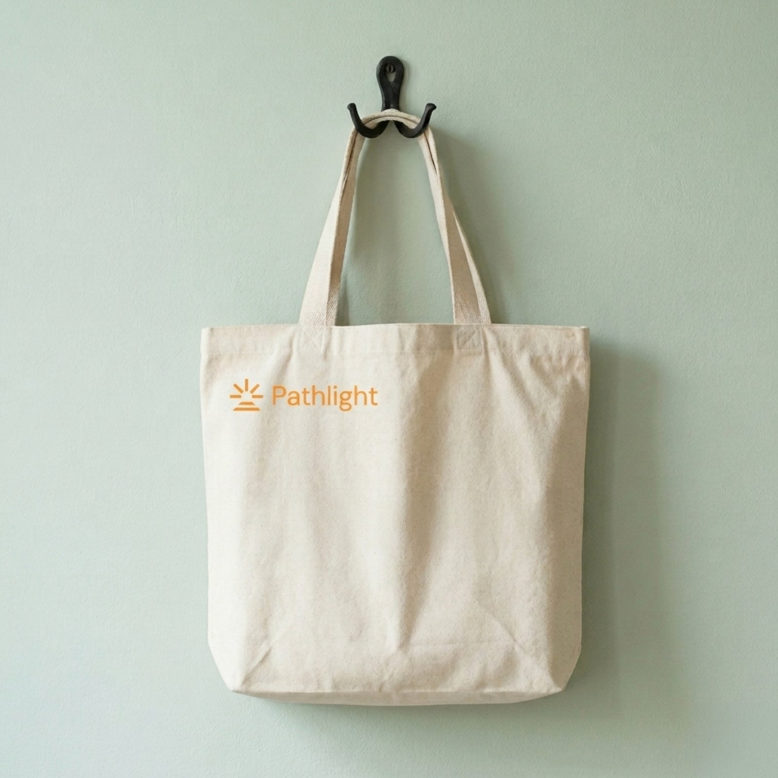 Pathlight logo on a tote bag