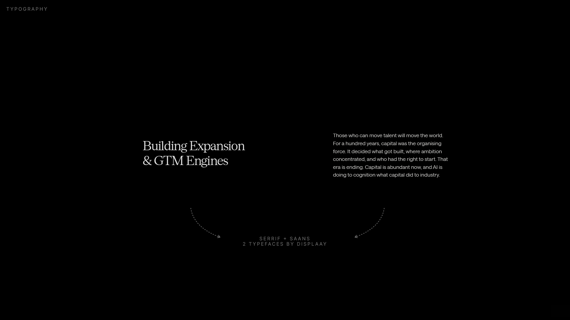Reasoning Project typography: a serif and sans system from Displaay