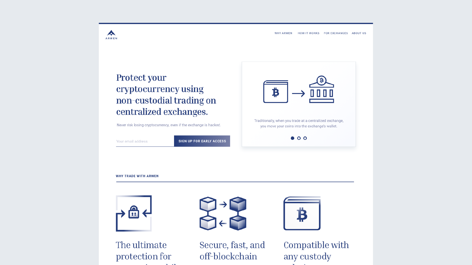 Arwen responsive website design mockups showing desktop and mobile layouts
