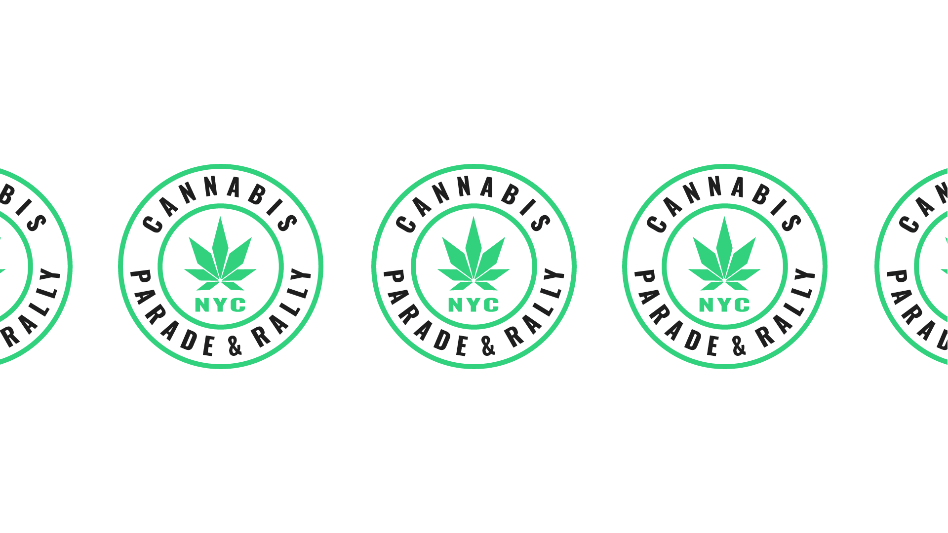 NYC Cannabis Parade logo design variations