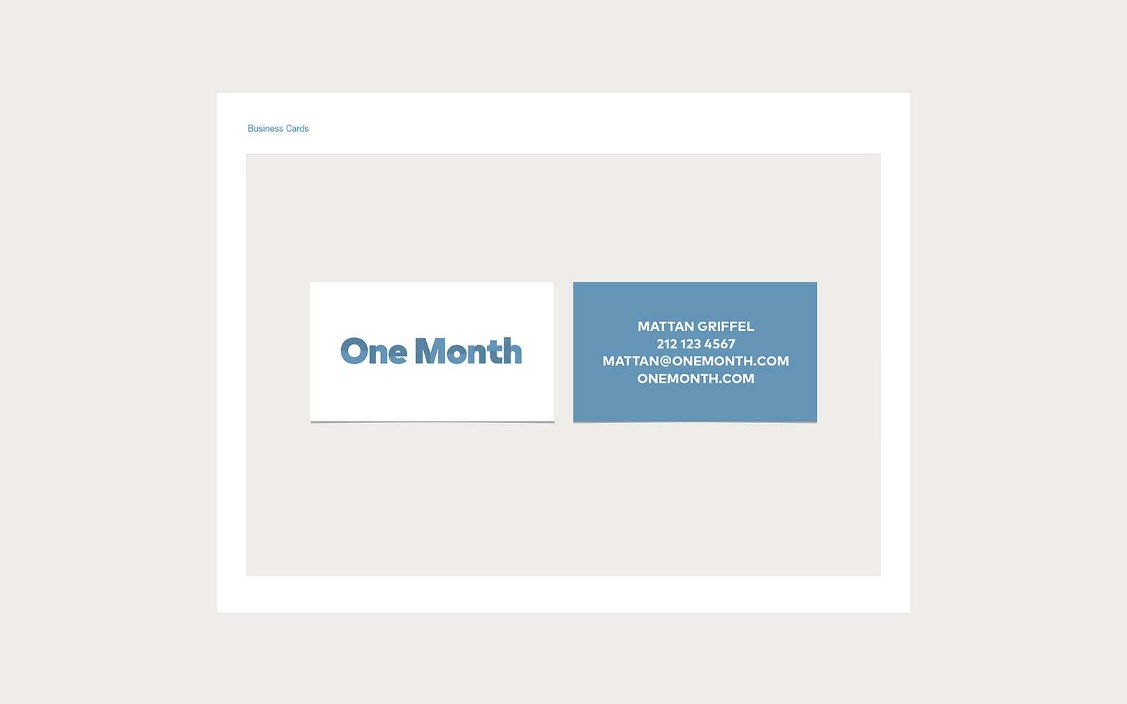 One Month design by Under After